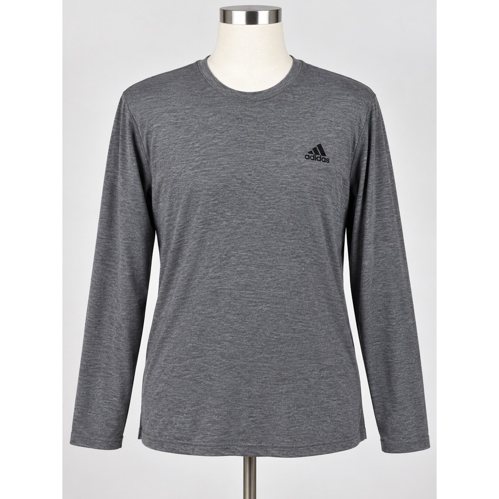 Adidas Mens Ultimate Tee Long Sleeve Gray Climalite Performance Shirt Medium